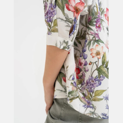 KOSZULA DAMSKA, kwiaty, kołnierz, guziki 100% WISKOZA, OVERSIZE MORAJ